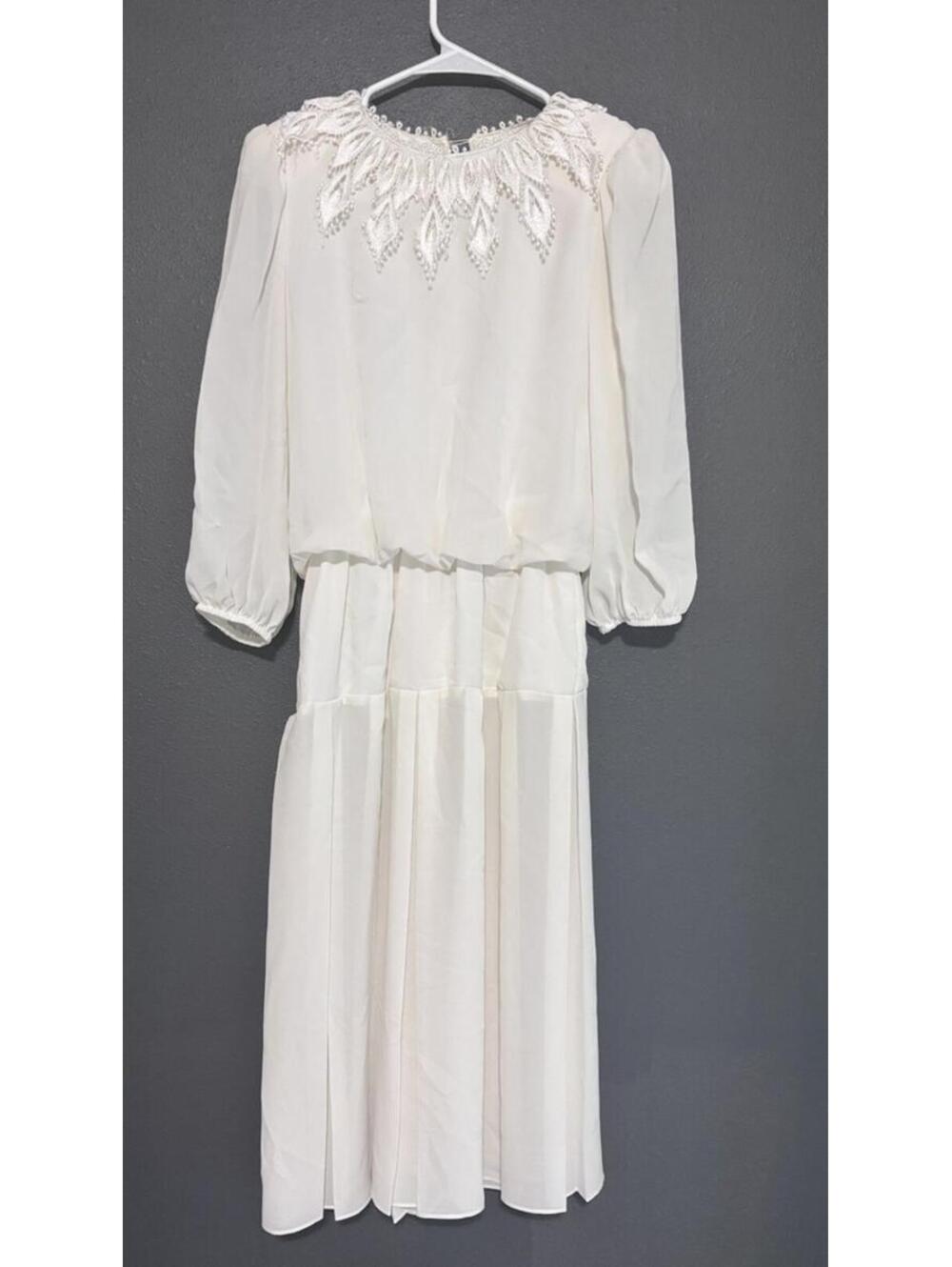 Vintage JAMIE Ivory Dress Size 5